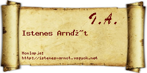 Istenes Arnót névjegykártya